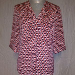 Dina Be Blouse With 3/4 Sleeves EUC Size-Small